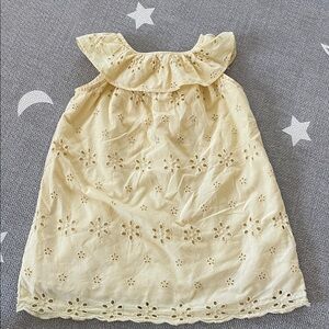 GAP Light Yellow Eyelet Dress 3T